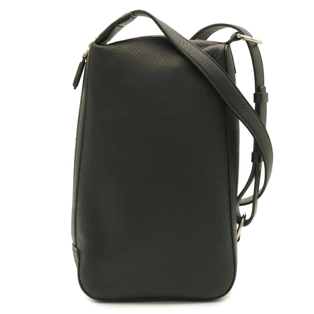 Salvatore Ferragamo Gancini Shoulder Bag, Leather, Black